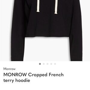 Monrow Black French Terry Hoodie